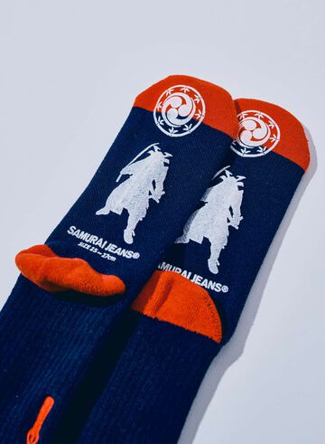 SJKS25-NEL CREW SOCKS,NAVY × RED, small image number 3