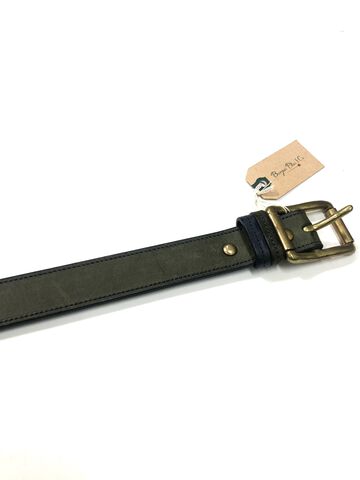 Burgus Plus BP15803 Single Double Roller 33mm Leather Belt (Beige, green),GREEN, small image number 4