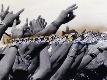 17AO-405 Gradation Cavarly Chain Bracelet -Wide-,, small image number 1