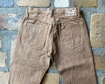 GZ-1917S3 13oz Nippon Cotton Organic Cotton Slim Straight Jeans (INDIGO, KAKI)-INDIGO-33,INDIGO, small image number 18