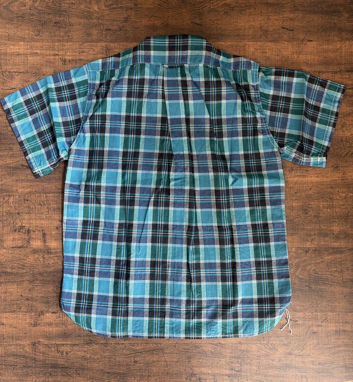 Lot No. SC39738 / MADRAS CHECK BUTTON DOWN SHIRT,BLUE, medium image number 1