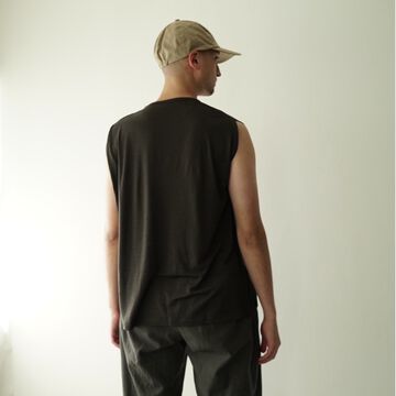 【CAPERTICA】CAP706CS29 Washable Wool Tank Top-EBONY-1,EBONY, small image number 8