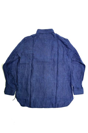 01-8068 INDIGO LINEN WORK SHIRT (101 INDIGO CHECK),, small image number 1