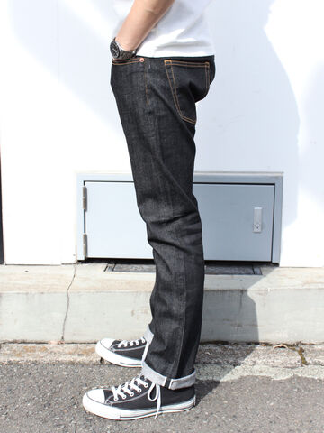 FOB Factory F1138 Stretch Tapered Slim Selvedge 12.5oz (BLACK),, small image number 3