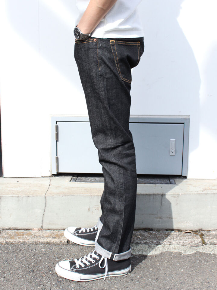 FOB Factory F1138 Stretch Tapered Slim Selvedge 12.5oz (BLACK),, medium image number 3