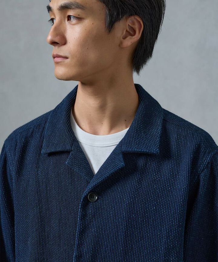 MXLS1000 SASHIKO SHIRT JACKET,INDIGO, medium image number 5