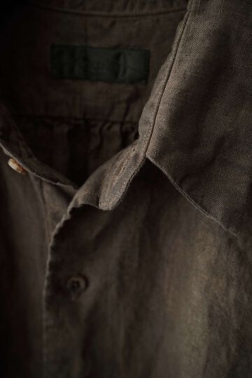 244SH08 Natural Dyed Linen / The Shirts,SUMI, small image number 2