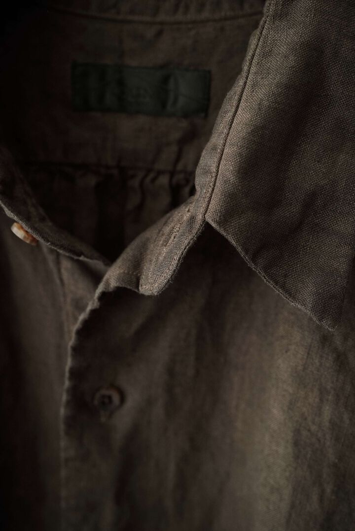 244SH08 Natural Dyed Linen / The Shirts,SUMI, medium image number 2