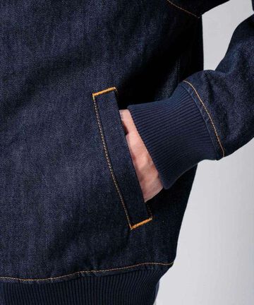 JBOT1307 13oz Denim Bomber Jacket,INDIGO, small image number 10