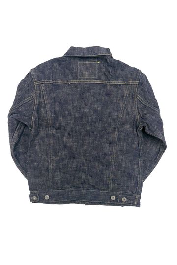 ONI02527P-KASURI 17oz ONI Kasuri Denim TypeⅢ Jacket with handwarmer,, small image number 2