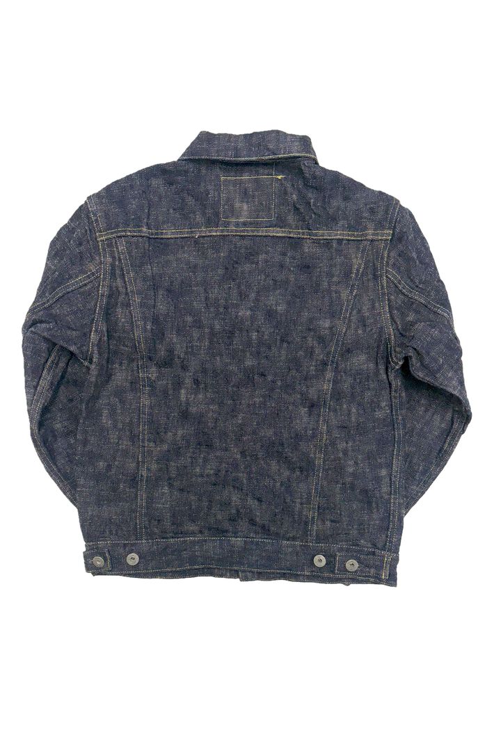 ONI02527P-KASURI 17oz ONI Kasuri Denim TypeⅢ Jacket with handwarmer,, medium image number 2