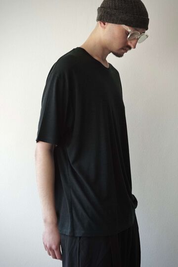 【CAPERTICA】CAP70801-_2 Super120s Washable Wool Jersey / S120 Wool Tee,CHALKBOARD, small image number 1