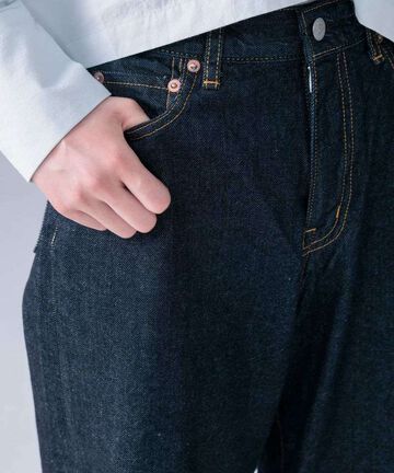 STJE1103 12OZ STRAIGHT JEANS【WOMEN'S】,INDIGO, small image number 3