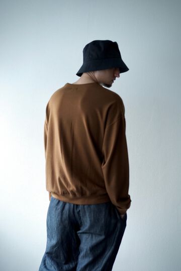 【CAPERTICA】Super140s Washable Wool / MN-Sweat（CAMEL）,CAMEL, small image number 4