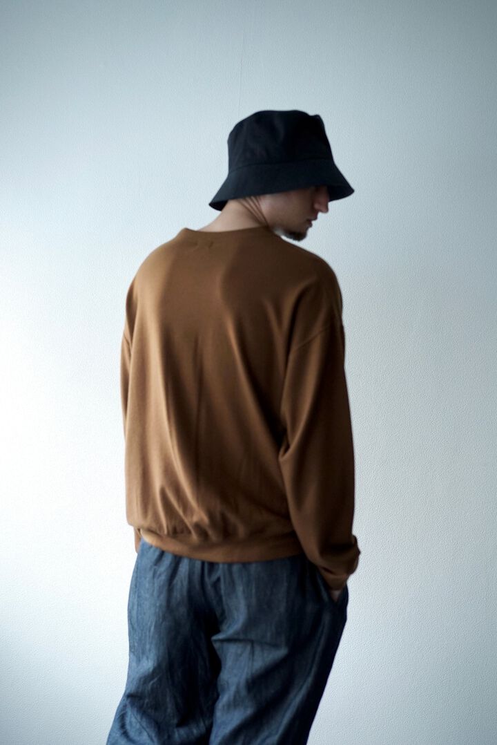 【CAPERTICA】Super140s Washable Wool / MN-Sweat（CAMEL）,CAMEL, medium image number 4