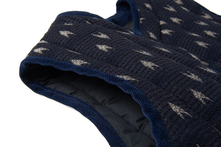 4598 Arrow Kasuri Indigo Sashiko Vest,INDIGO, medium image number 5