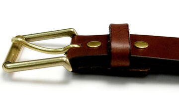 <Disabled=8> OGB40036AB Tochigi leather leather men's belt 40mm width harness belt,BROWN, small image number 4