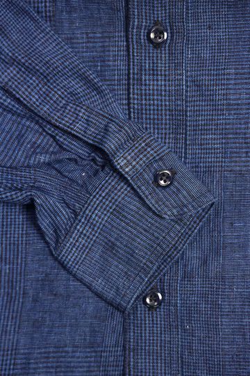 01-8068 INDIGO LINEN WORK SHIRT (101 INDIGO CHECK),, small image number 5