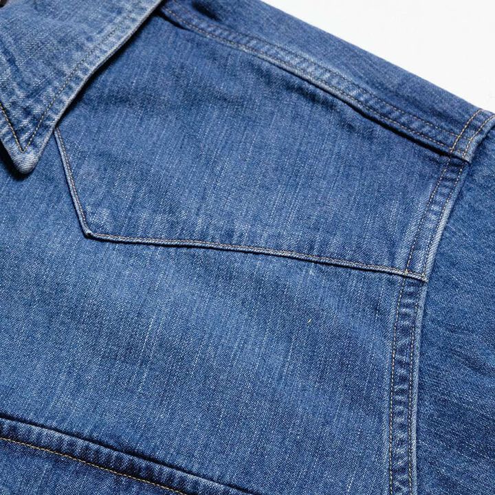 HBP-301WS-MU 8oz Denim Western Shirt - Mid Used,Mid Used, medium image number 3