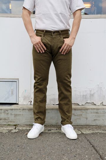 ONI-612-OLOL 12oz Olive warp and weft,  Selvedge Denim Relax Tapered-One Washed-29,, small image number 15