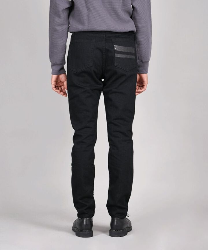 MXJE1101 15.7OZ SELVEDGE BLACK DENIM NARROW TAPERED-One Wash-28,, medium image number 10