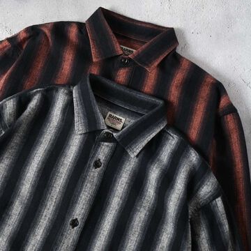 BR-25325 SHAGGY STRIPE SHIRTS,BLACK, small image number 10