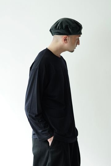 【CAPERTICA】CAP707CS14 Super140s Washable Wool DC_jersey / L/S FootBall Tee,DARKNESS, small image number 6