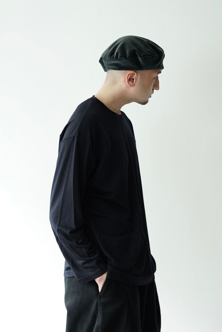 【CAPERTICA】CAP707CS14 Super140s Washable Wool DC_jersey / L/S FootBall Tee,MIDNIGHT, medium image number 2