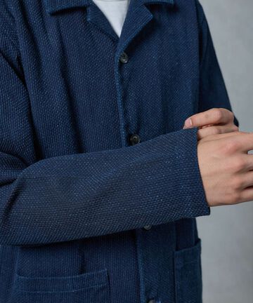 MXLS1000 SASHIKO SHIRT JACKET,INDIGO, small image number 6