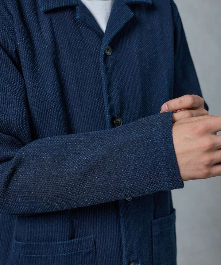 MXLS1000 SASHIKO SHIRT JACKET,INDIGO, medium image number 6
