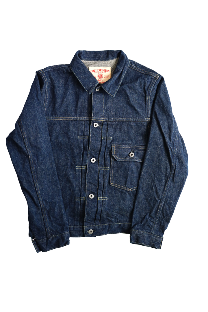 ONI-01507-Ishikawadai 15oz Ishikawa-dai Denim 1st type Jacket,, medium