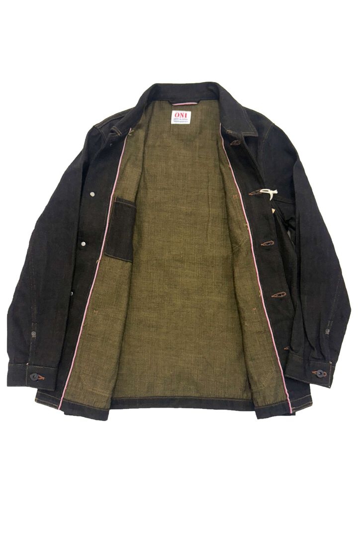 ONI03100-BKOL 12.5oz Black x Olive Selvedge Denim Coverall,, medium image number 3
