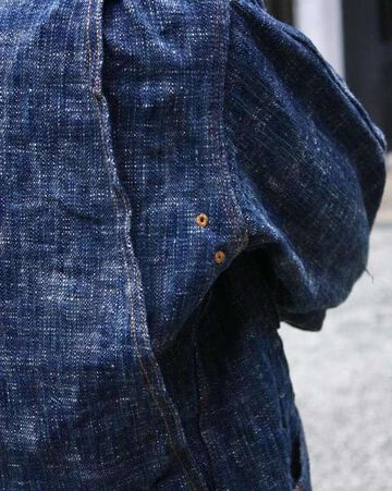 GZ-KSCA-G.ID 15oz Skein (Kase) Dyed Coverall (GREEN INDIGO),, small image number 13