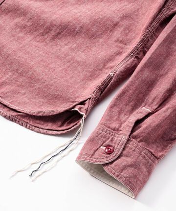 MS044 5oz Original selvage chambray work shirts-RED-46,RED, small image number 11