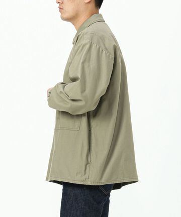 JJK1000M31 M43 VAT DYE BACK SATIN JACKET-OLIVE-XL,OLIVE, small image number 7