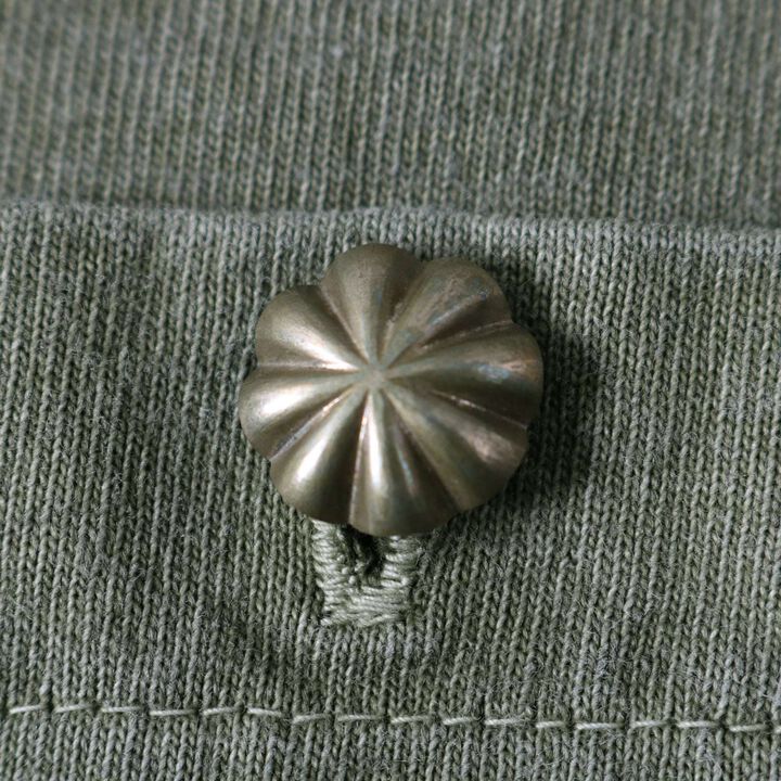 BR-25209【BIG COZUN】COZUN Skipper Neck Half Sleeves Polo T-Shirt【Button Works】,OLIVE, medium image number 4