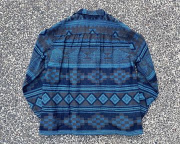 GZ-PLSHL-0411 Pleated Shirts-BLUE-4L,BLUE, small image number 3