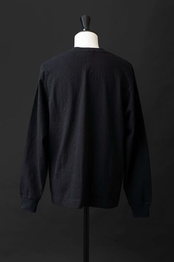 MTE014 (61) LONG SLEEVE HENRY NECK T-SHIRT,BLACK, small image number 5