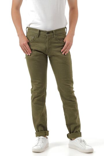 ONI-612-OLOL 12oz Olive warp and weft,  Selvedge Denim Relax Tapered-One Washed-29,, small image number 14