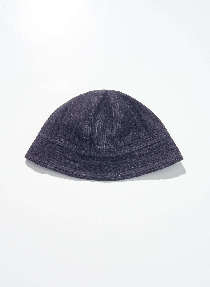 SWC401MH-HB 13oz "GRAY NEP" HBT MILITARY HAT (BLK),BLACK, medium image number 0