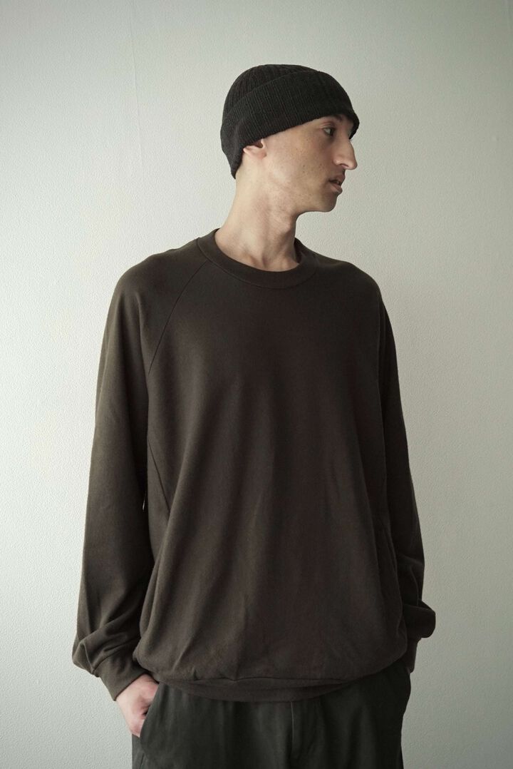 【CAPERTICA】711CS26 Super 140s Washable Wool MW_Jersey Wool Sweat 2026,OLIVE, medium image number 0