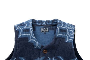 SP-105 45th Ainu Blanket Vest,NAVY, small image number 2