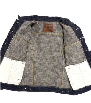ONI02527P-KASURI 17oz ONI Kasuri Denim TypeⅢ Jacket with handwarmer,, small image number 8