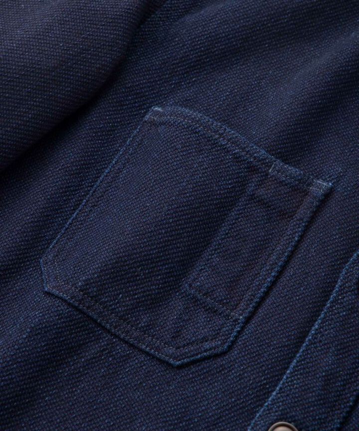 MLS1070M23 Heavy ID dobby work shirts-INDIGO-38,INDIGO, medium image number 3