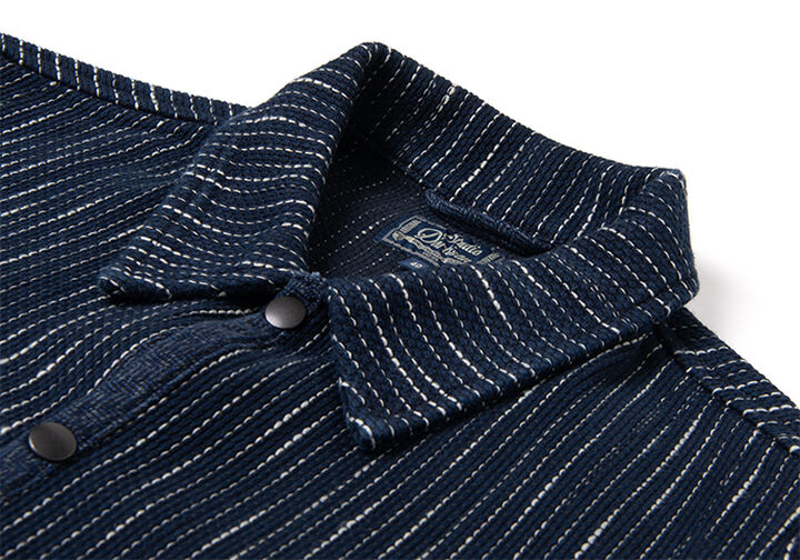 4587 13oz RAIN Sashiko Jacket,INDIGO, medium image number 5