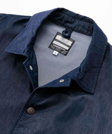 MJK0010M31 GTB NYLON DENIM COACH JACKET-NAVY-S,NAVY, small image number 2