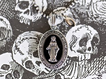 14AH-100 Mary Necklace -onyx-,, small image number 0