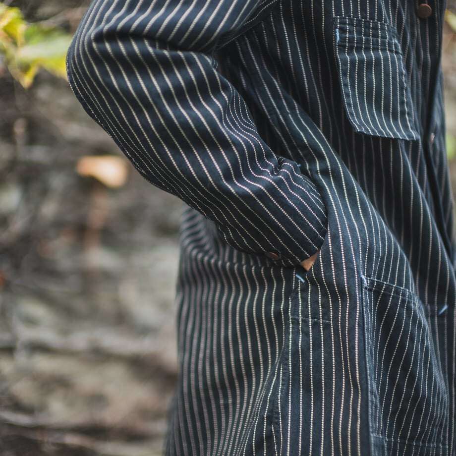 TCB 10oz Shop Coat Tabby's Coat Black Wabash