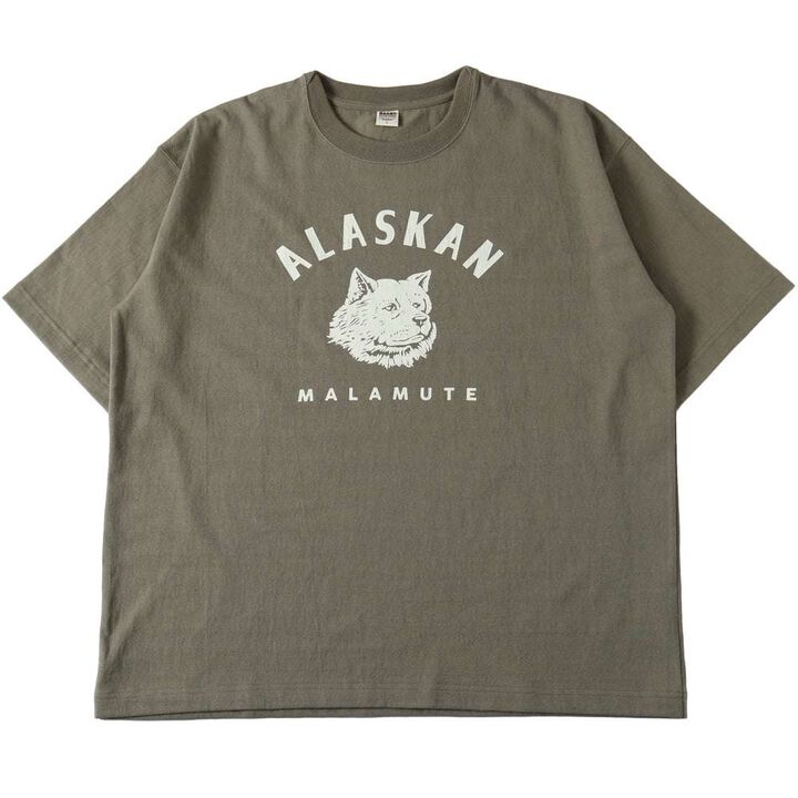 BR-25218 Heavyweight Crossover Neck S/S Print T-shirt【ALASKAN MALAMUTE】,CHARCOAL, medium image number 3