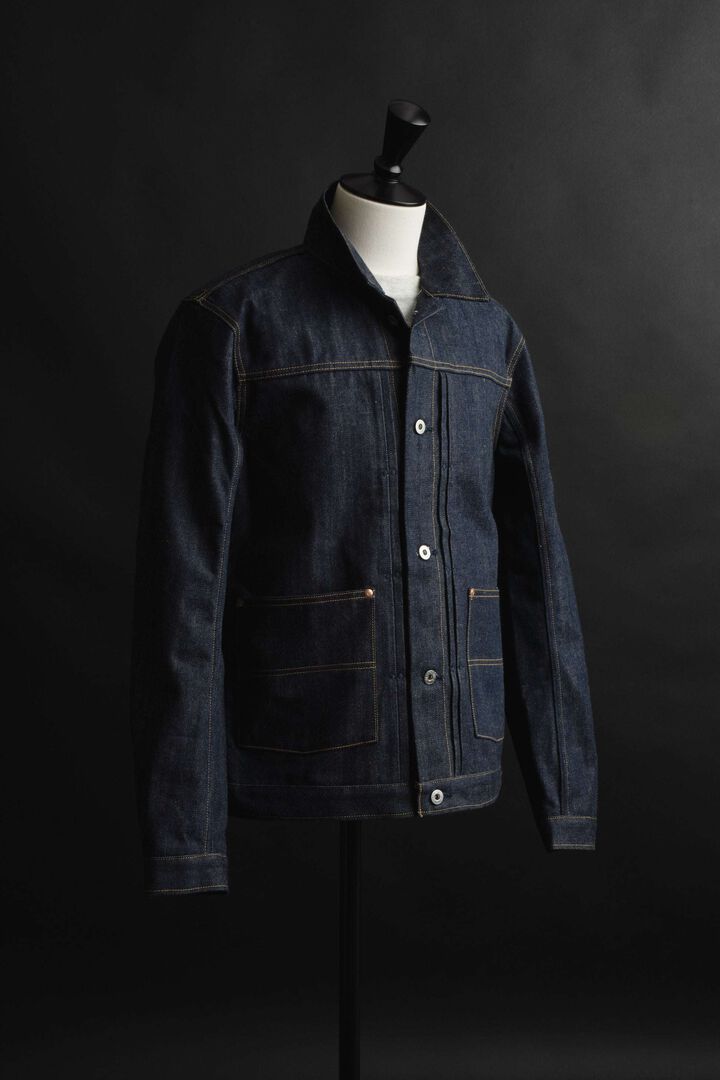 XX601 (SP5) 15.8OZ NATURAL INDIGO 5 CONTINENTS ORGANIC COTTON DENIM JACKET,, medium image number 3